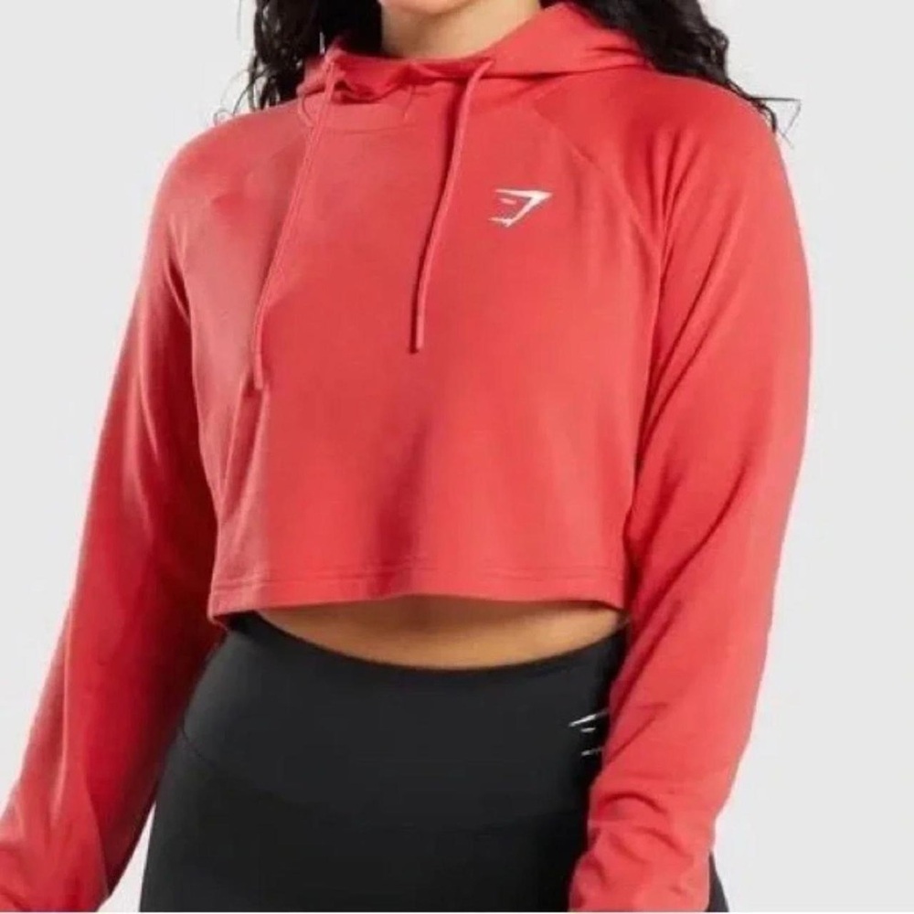 Gymshark Bright Hot Pink Cropped Hoodie